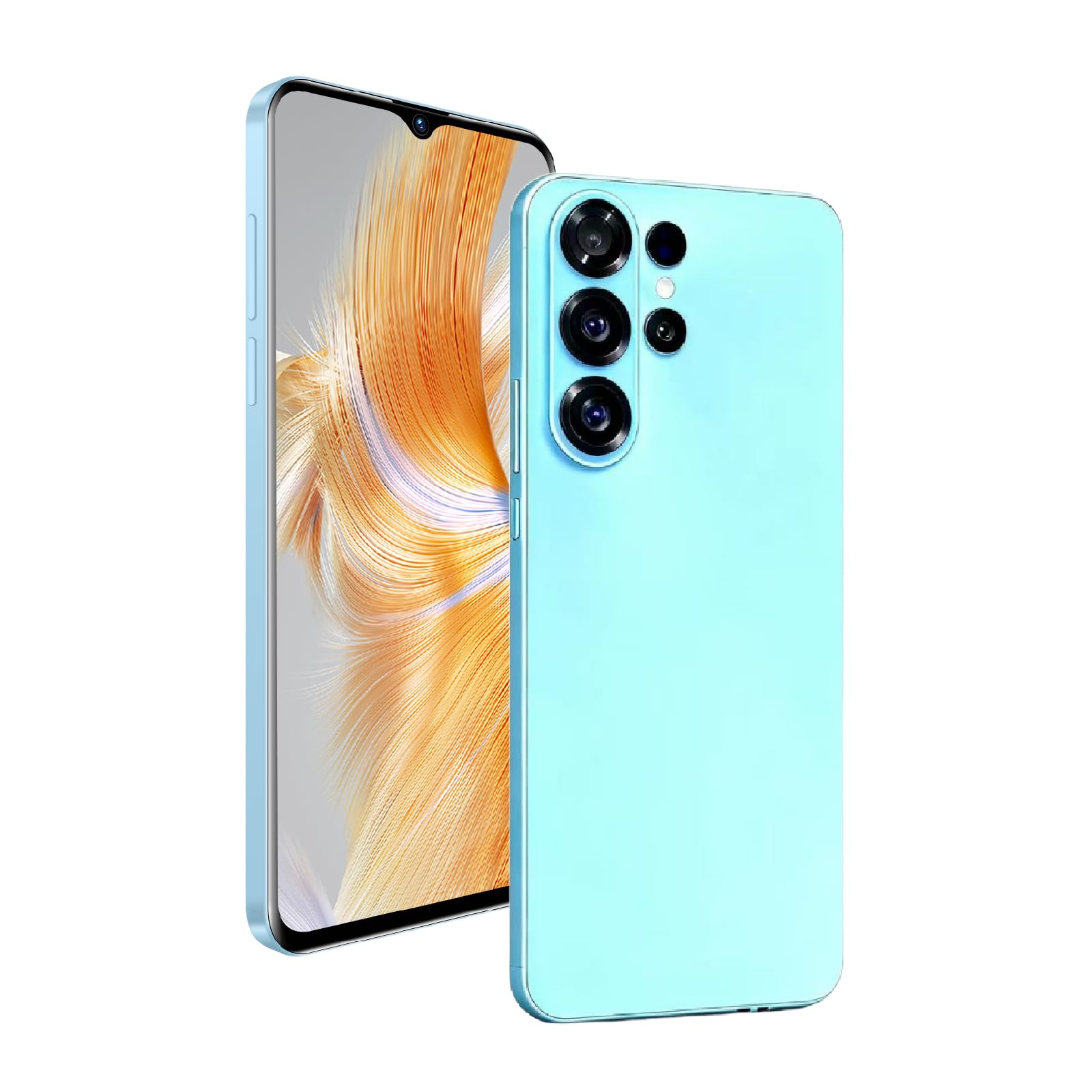 Téléphone sans contrat, écran 6,5 Pouces, 2MP + 2MP, Lunette entièrement métallique, 2GBRAM + 32GBROM, Extension TF 128GB, 3G Network, processeur 4- Core Haute Vitesse (Blue)