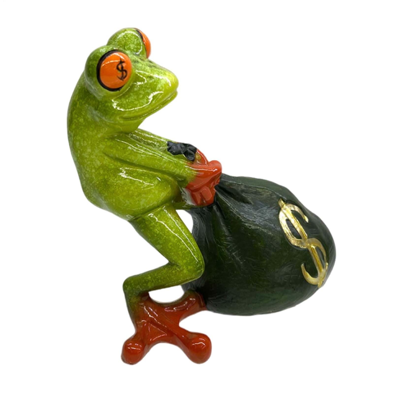 Décoration de sac d'argent en forme de grenouille à offrir pour la maison