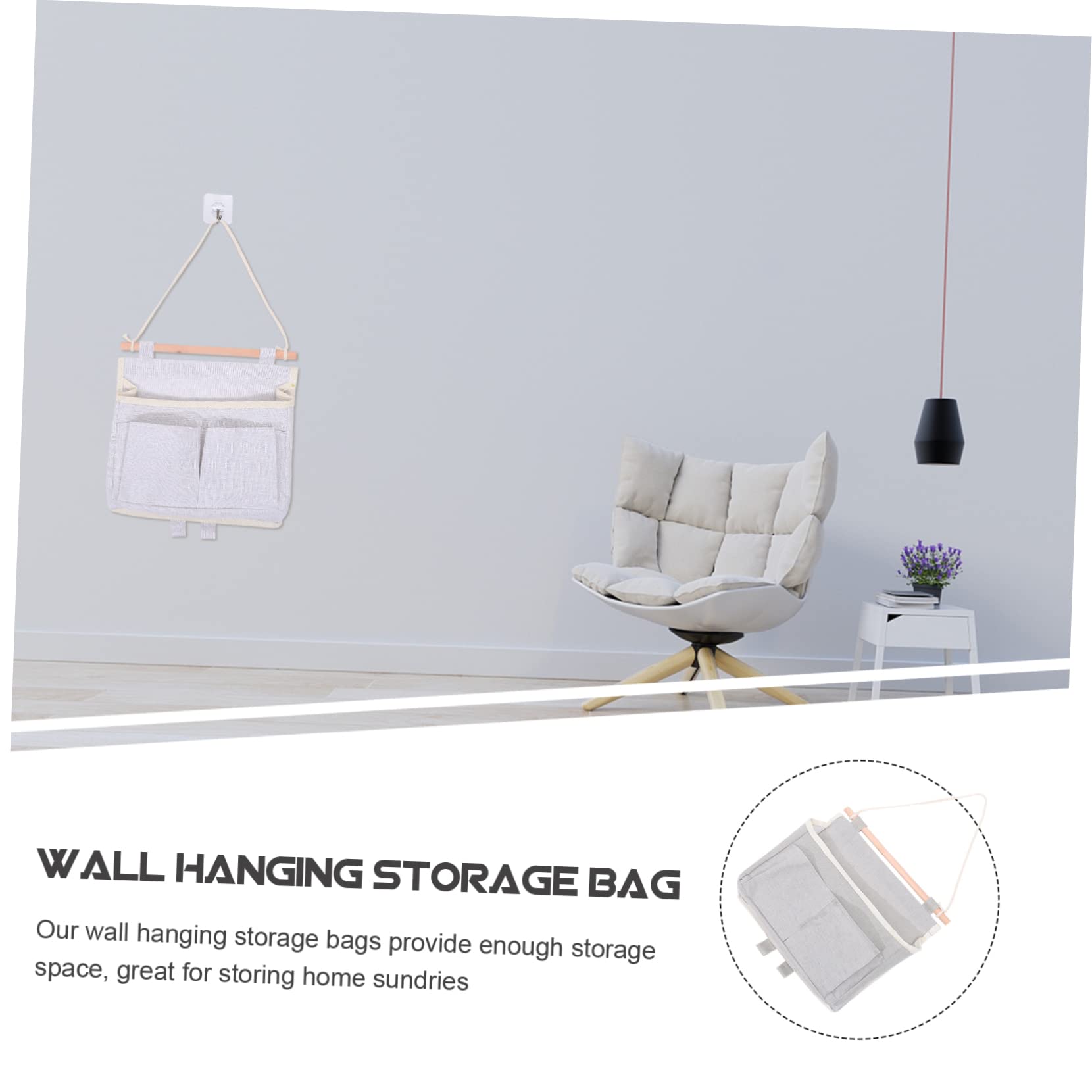 IMIKEYA 5 Pièces De Rangement Mural Organisateur De Téléphone Panier De Bébé Organisateur Mural Suspendu Pochette De Rangement De Garde-Robe en Tissu Paniers Outils De Stockage