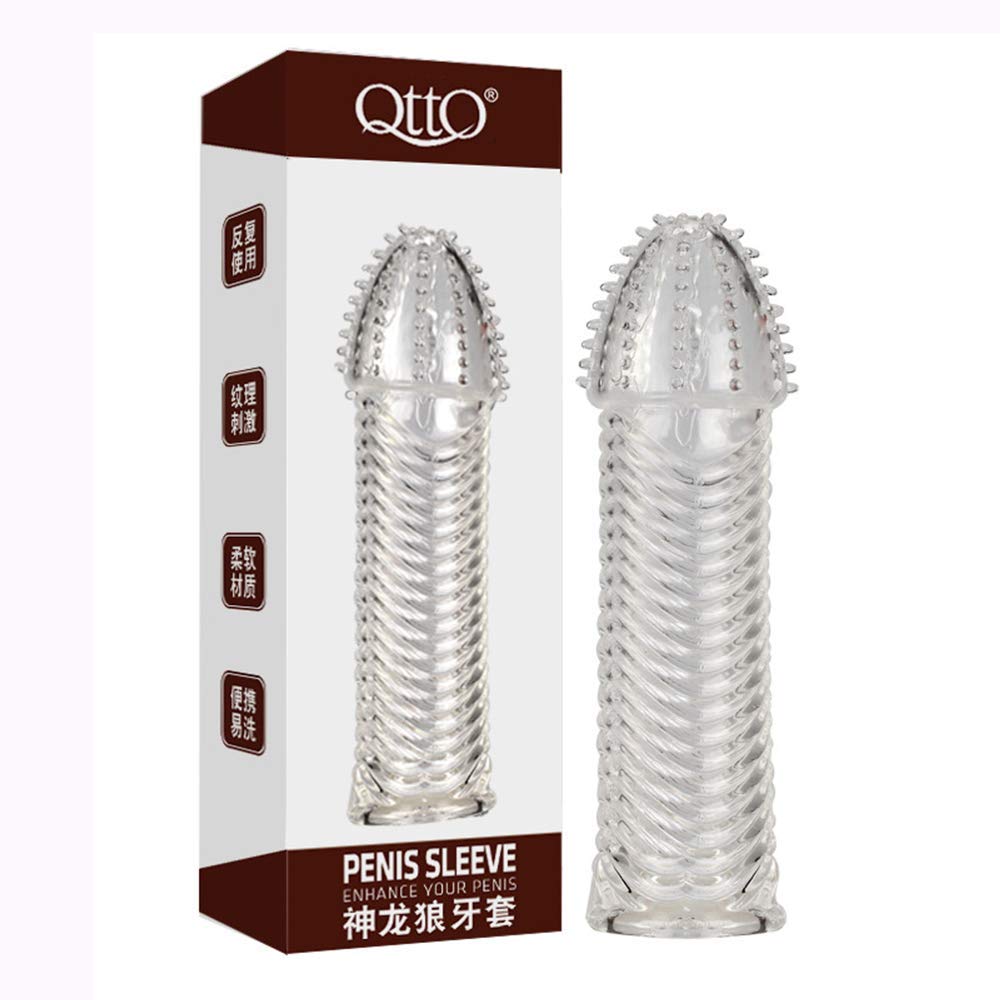 Crystal Con-Dom Cover Enlarger Extender Reusable Con-Dom Sleeve Case Pumps Enlargers for Men Women and Couples Dragon (Style-4)