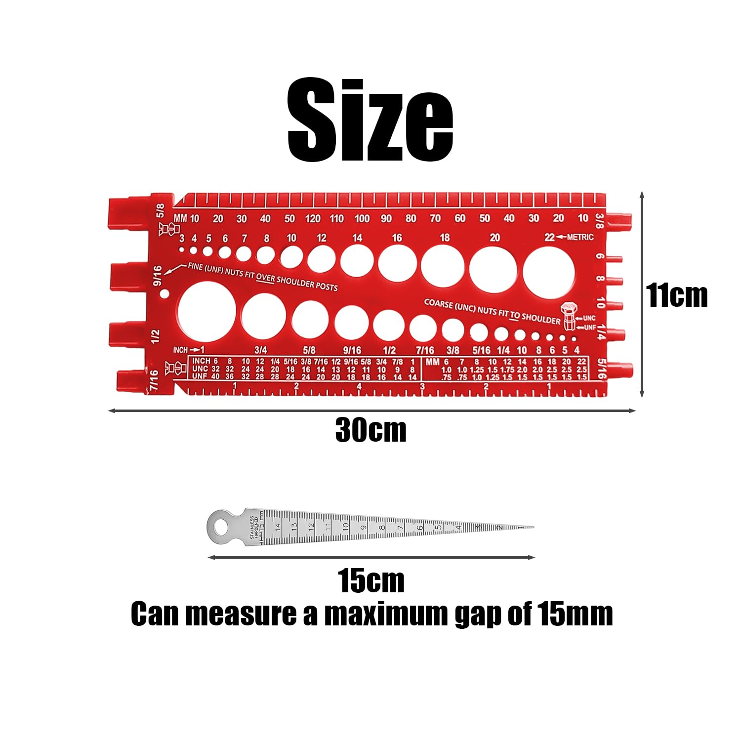 Jauge De Mesure De Filetage D'écrou De Boulon à Vis, Jauge D