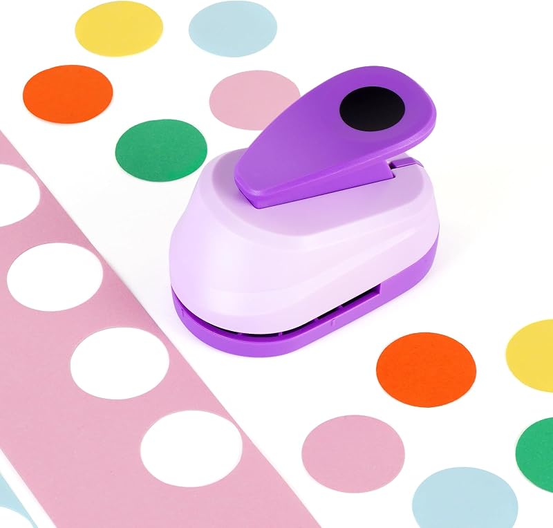 Circle Punch 1 Inch, Portable Large Hole Punch, 1 Inch Hole Punch, Effortless Circle Punches for Paper Crafts, Cardstock, Scrapbook, Festival Cards, DIY Arts