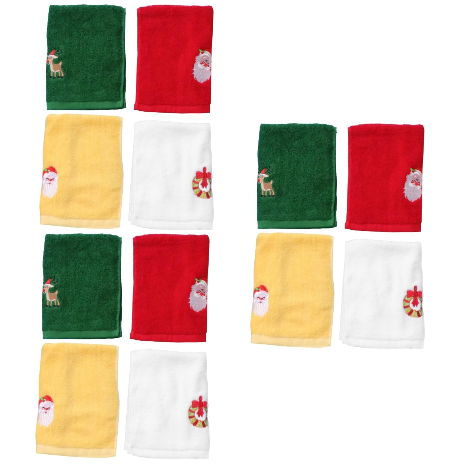 12piezas Toallas De Navidad Bordadas Toallas para Cocina y Baño Absorbentes y