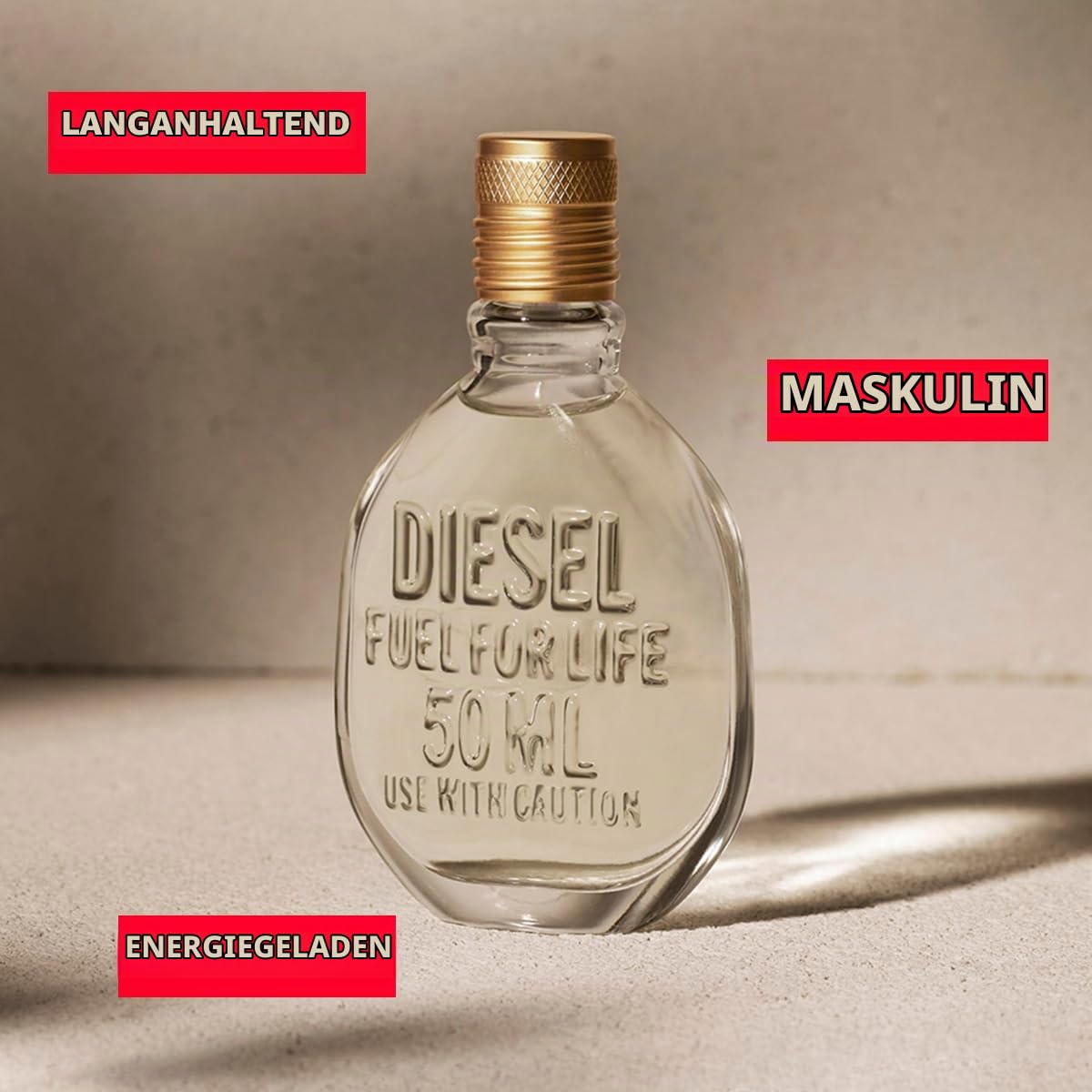 Diesel Fuel For Life Parfüm Herren| Männer Parfum| Parfume Men, Frischer und holziger Duft| 125ml + Bodyspray, Körperspray mit frischem und kraftvollem Duft nach Lavendel, Moschus und Holz | 200 ml