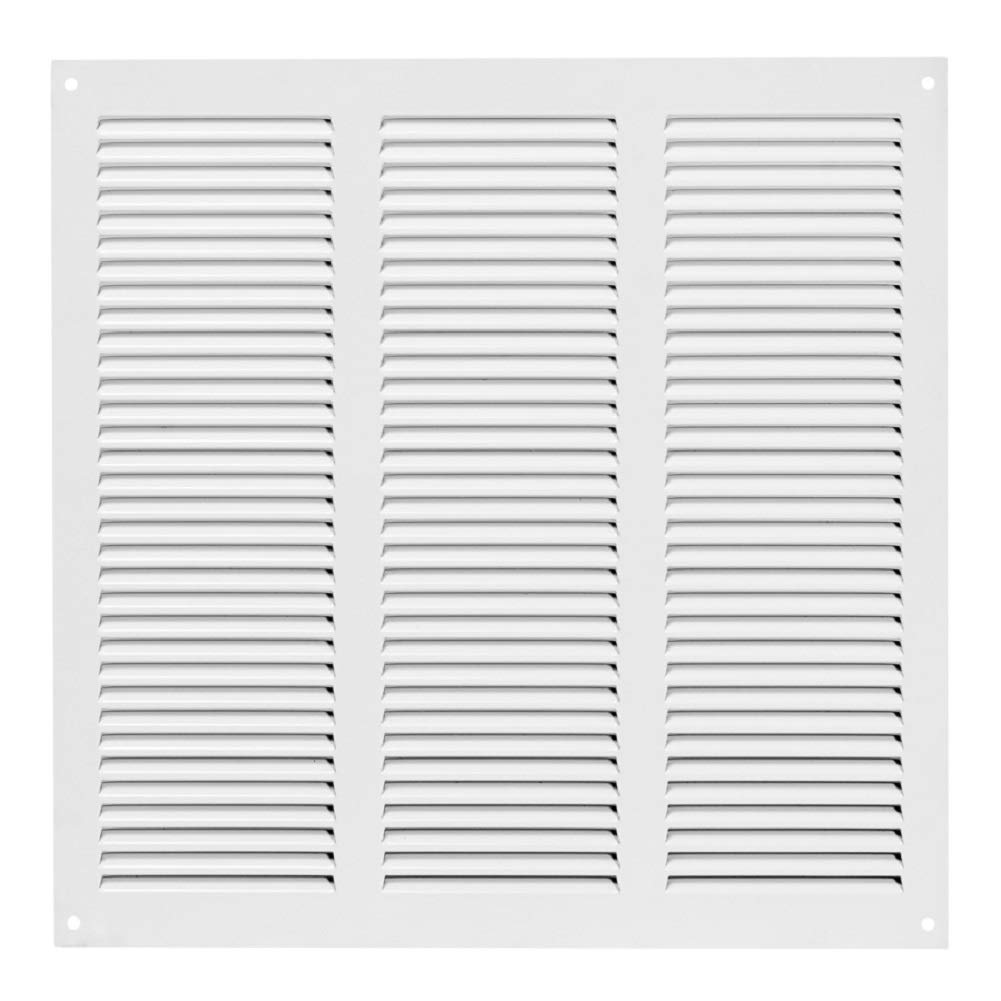 Buy White 6"w X 2"h Steel Vent Cover with Insects Screen Sidewall and Ceiling Outside