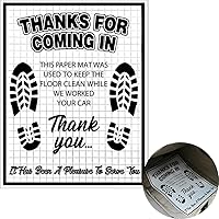 HGJDLM 100 Pack 16x20 Inch Disposable Paper Car Floor Mats - Waterproof Oil-Resistant Detailing Pads for Shops, RVs, Boats