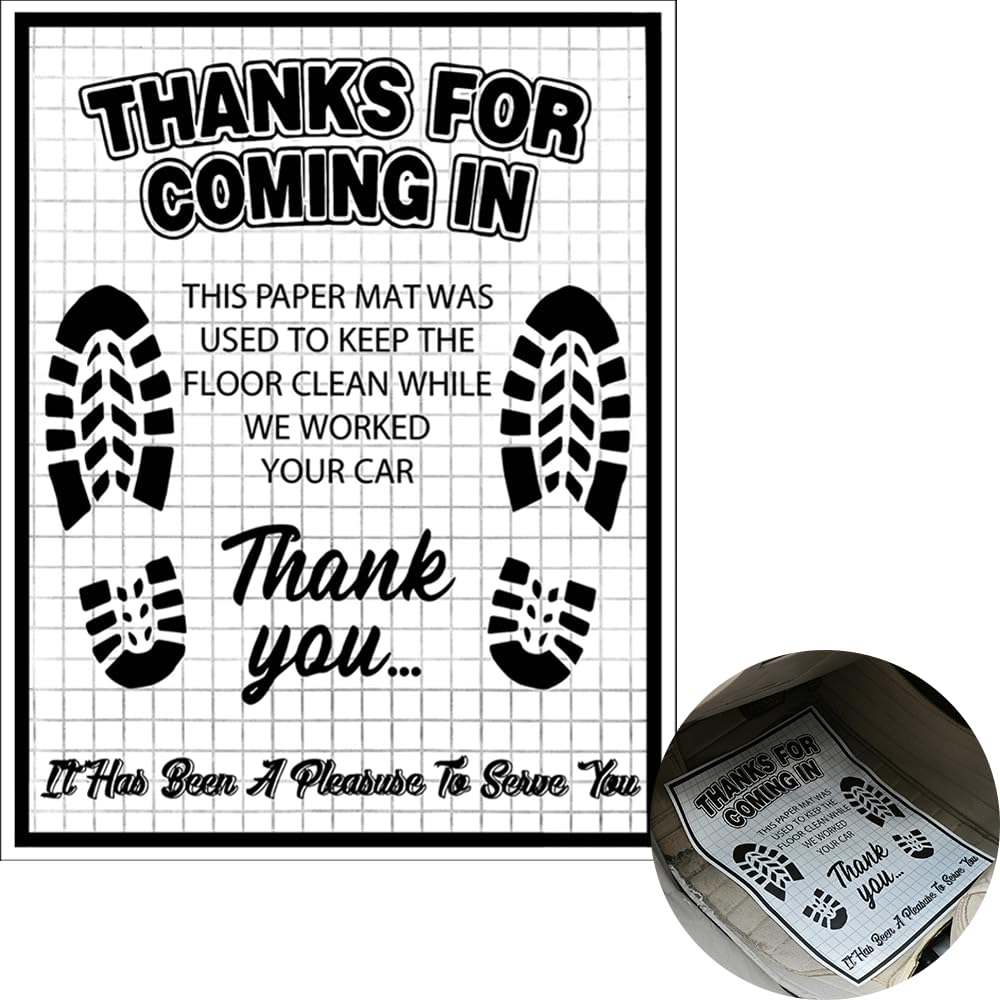 100pcs Car Paper Floor Mats 16 20 Inch White Disposable Vehicle Floor Pads Detail Protection Car Detailing Disposable