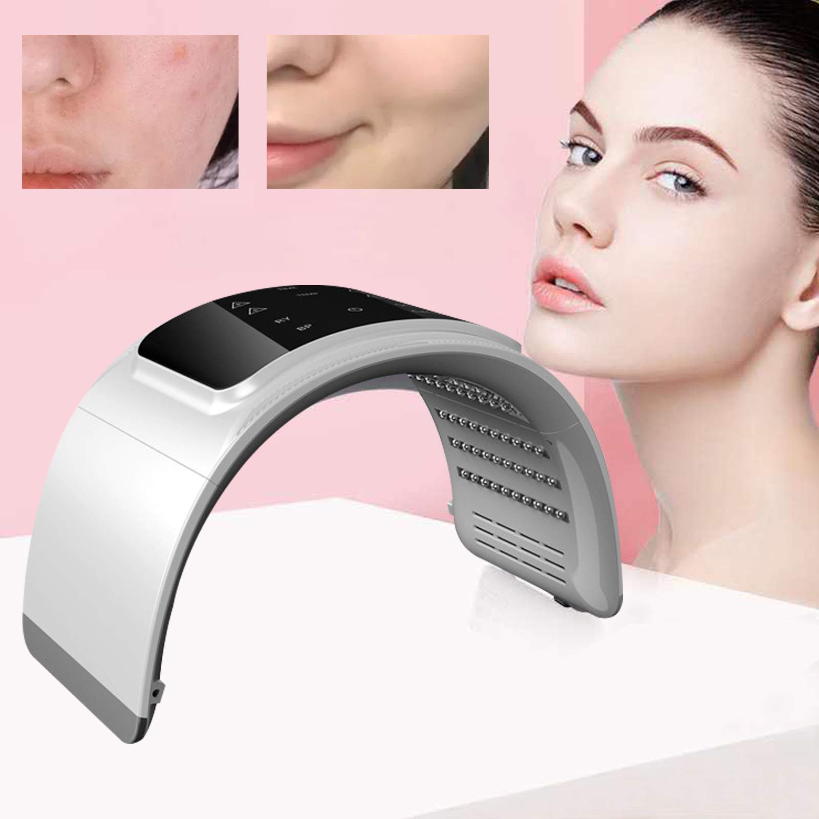 LED Face Mask 7 Color PDT LED Photon Lamp Facial Body Therapies Touch Screen Facial Skin Care Equipment