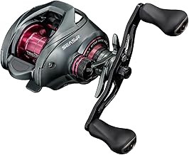 SEASIR DCast Baitcaster Reel, Digital Control Fishing Reel, Ultralight Baitcasting Reel, BFS, Freshwater Saltwater, 6.7oz, Max Drag 18.5LB, 7.3:1, 7+1 BB, Carbon Fiber Washer, Grey & Red