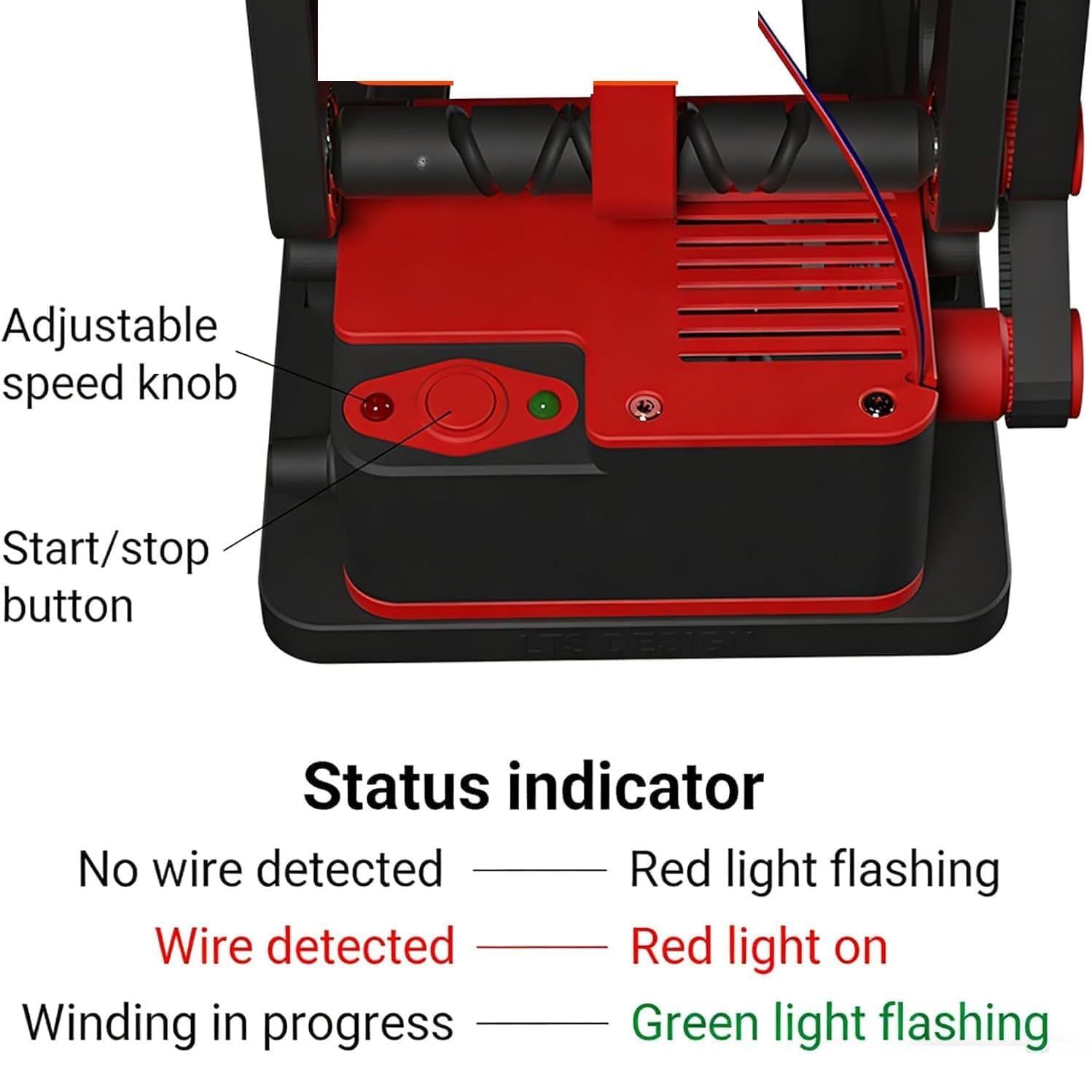 Rebobinador de bobina eléctrico, arranque y parada inteligente, retractor de filamento de impresora 3D para bobinas de 1 kg, bobinado sin enredos para impresión