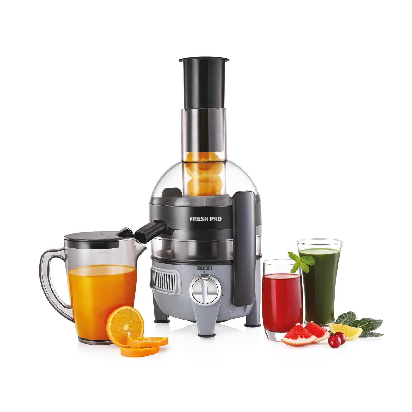 Usha Fresh Pro 500W Juicer with XL Full-Mouth Feeding Tube | 1L Juice Collector | Inverted Sieve for Easy Cleaning | 100% Copper Motor | 2-Speed Control | 5-Year Motor Warranty-image-12