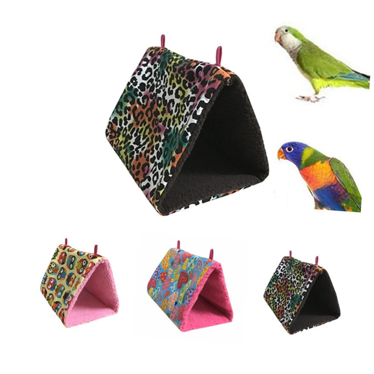 BESPORTBLE 3 Uds Cama De Escalada para Loro Hamaca Cálida para Pájaros Cama para Loros Cama para Pájaros Hamaca para Pájaros Cama Invierno Cálido Pájaro Cabaña para Pájaros Hamaca para