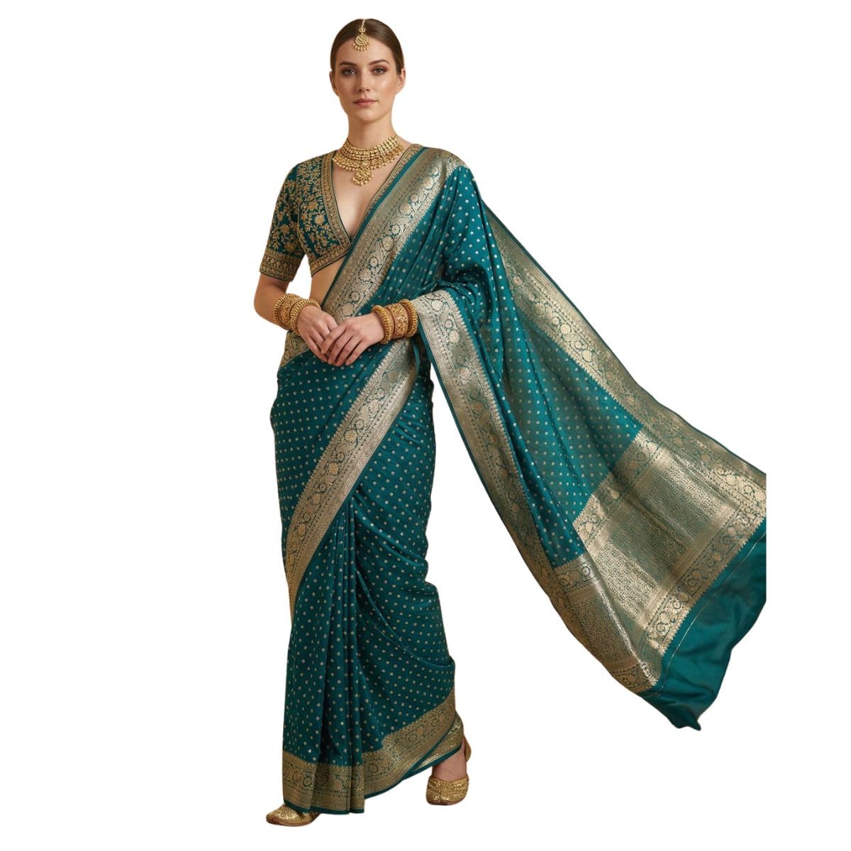 Banarasi Silk Saree With Pure Banarasi Jari Weaving Work Soft Silk 5.50 Meter Saree With 0.80 Meter Blouse Traditional Ethnic Saree-picture-38