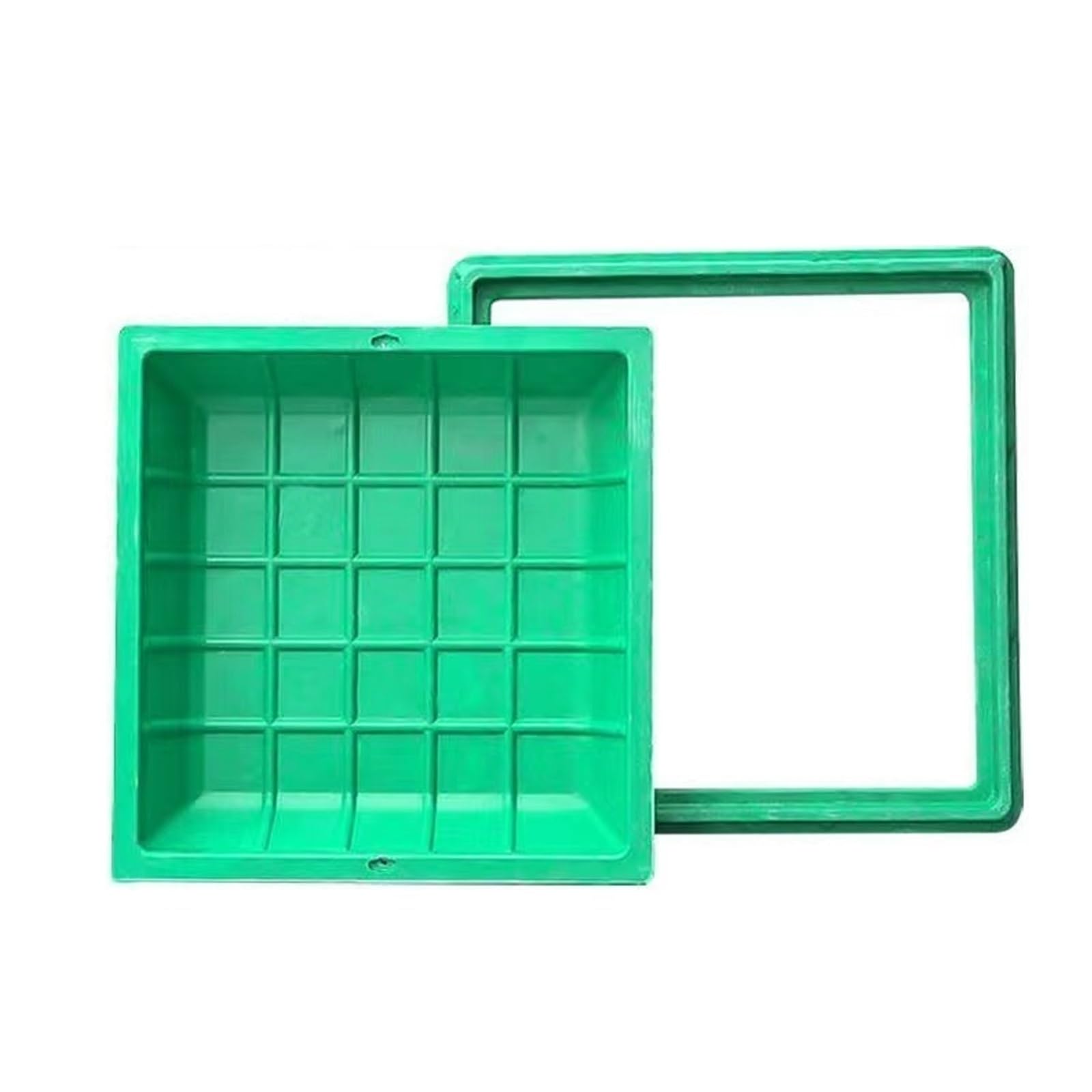 GBRSXYIP Invisible Manhole Cover - Decorative Septic Tank Lid Recessed Round Sewage Basin Cover & Frame for Driveway Concrete Yard - 15.7x15.7in (B40*40CM)