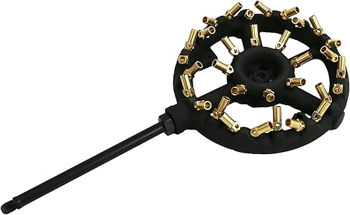 Miniatura 4 de COOKAMP Quemador de chorro de gas propano para la gama de wok chinos, cuerpo de hierro fundido con boquilla redonda con un tubo para cocinar al aire