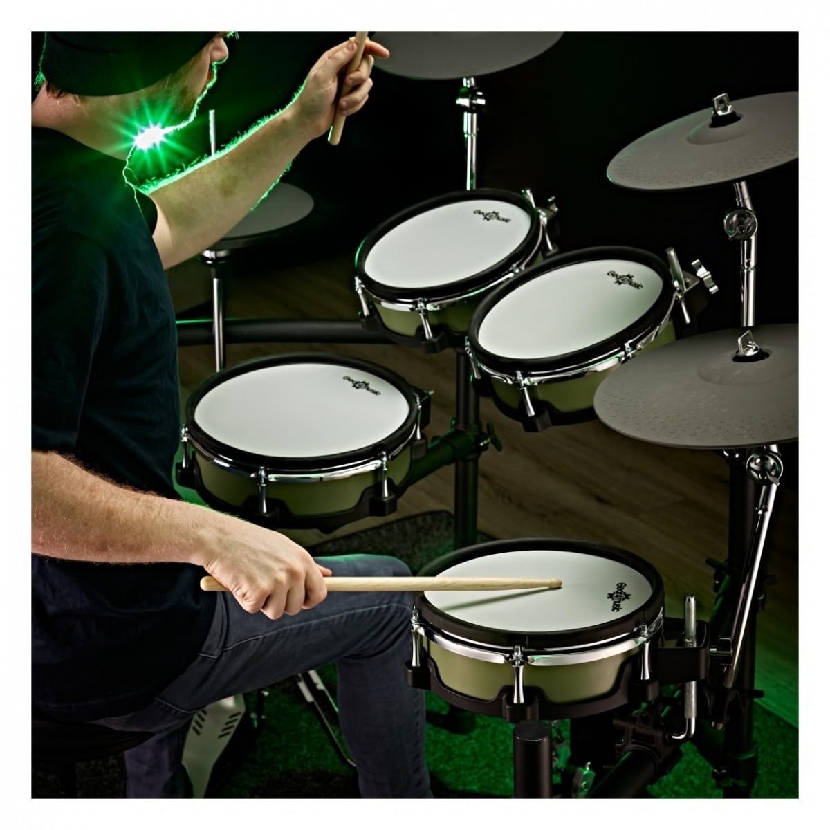 Gear4music DD700 Elektronisches Schlagzeug mit Hi-hat stand & Kick