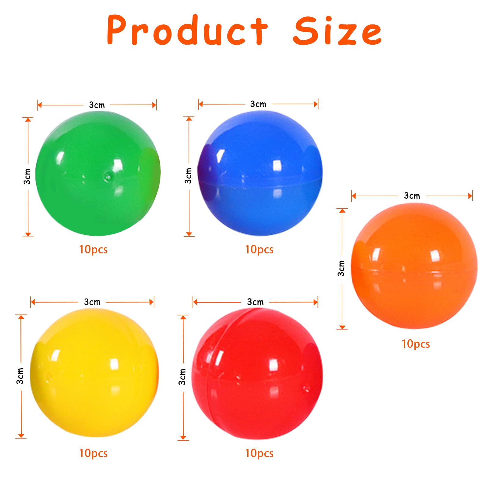 50 Palline Da Bingo In Plastica - Capsule Vuote Da 3 Cm Per Lotterie E Giochi | Colore Verde - Foto 11