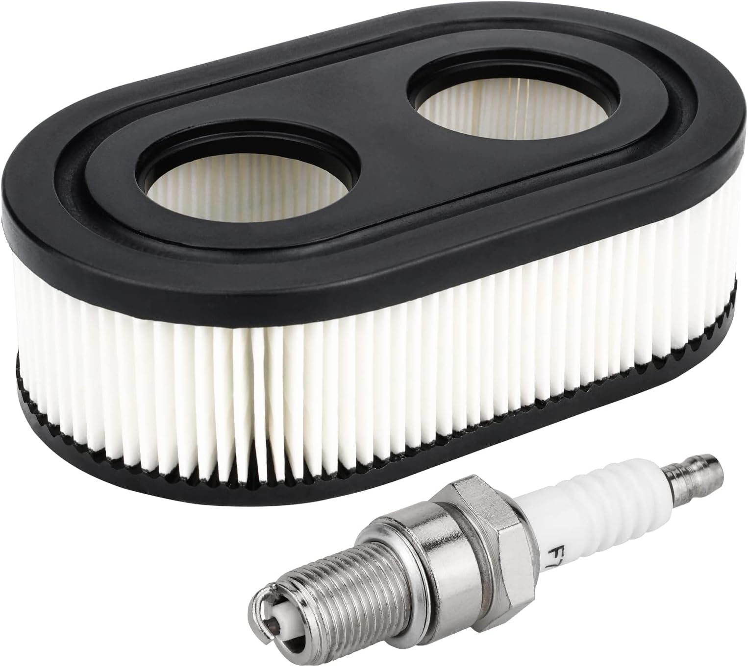 593260 Air Filter Spark Plug for Troy-Bilt TB110 TB115 TB200 TB230 TB330 TB370 Walk Behind Lawn Mower