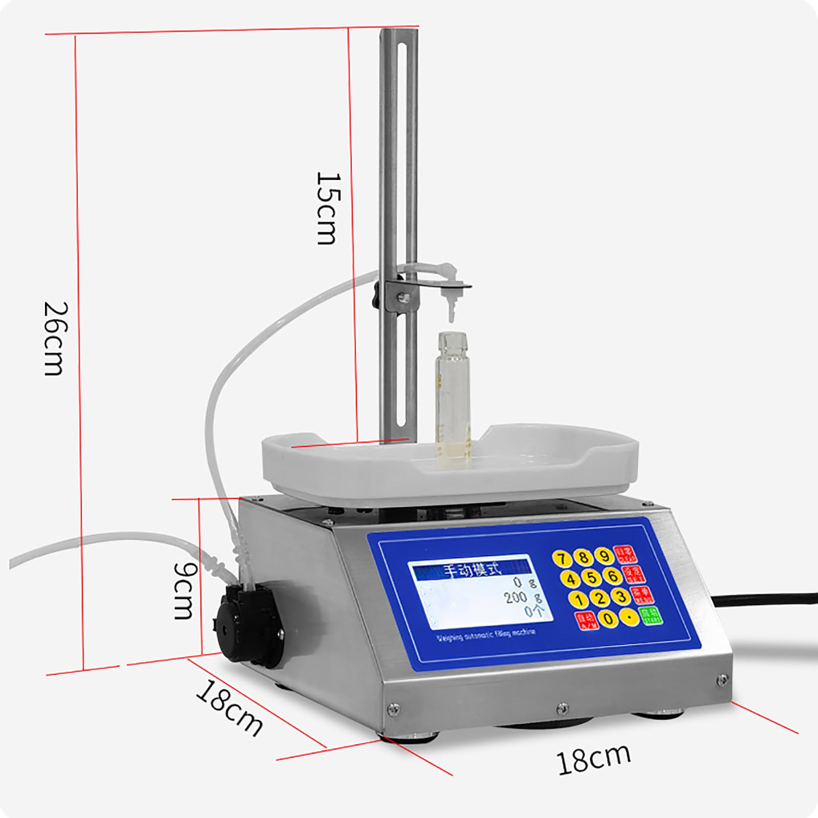 Máquina De Llenado De Líquido, 1-50 Ml De Máquina De Llenado De Líquido Automático, (precisión De 0.1 Ml) Bomba Peristáltica Machina De Llenado, Caudal Máximo: 90m/min para Aceite Esencial