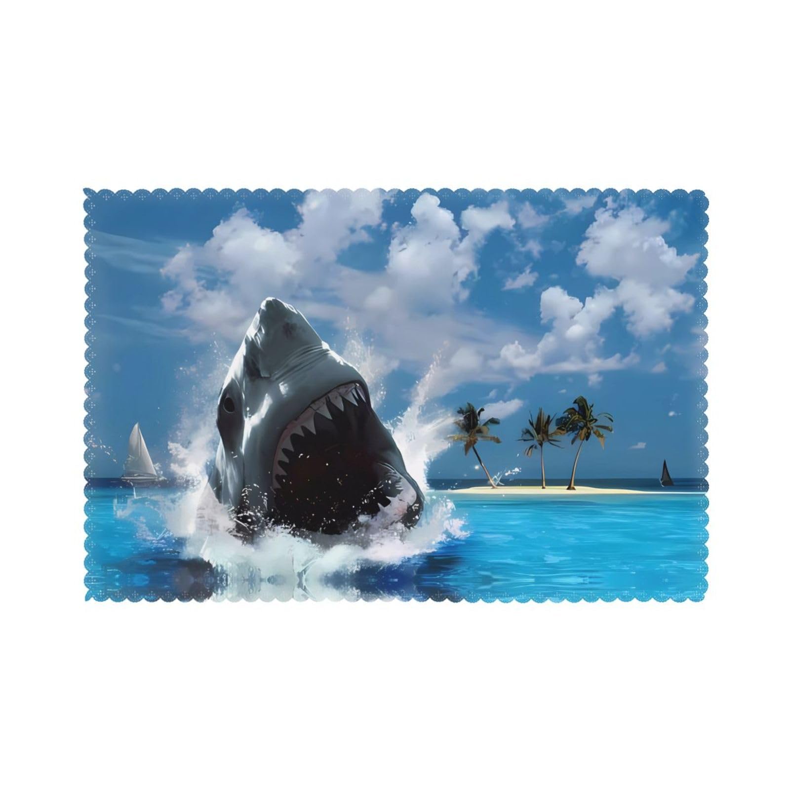 WHJSHOP Ocean Fish Prints Placemats Set of 6 12x18in – Transform Your Table into a Cozy Haven for Memorable Meals