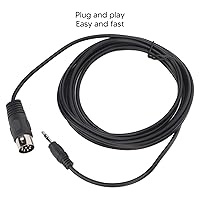 Vista 6 de Cable macho DIN de 8 pines, 9.8 pies DIN 8 pines a 0.138 in MIDI, enchufe macho DIN de 8 pines a cable de audio convertidor macho de 0.138 in