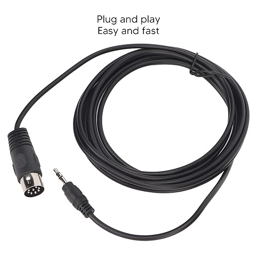 Miniatura 6 de Cable macho DIN de 8 pines, 9.8 pies DIN 8 pines a 0.138 in MIDI, enchufe macho DIN de 8 pines a cable de audio convertidor macho de 0.138 in, para