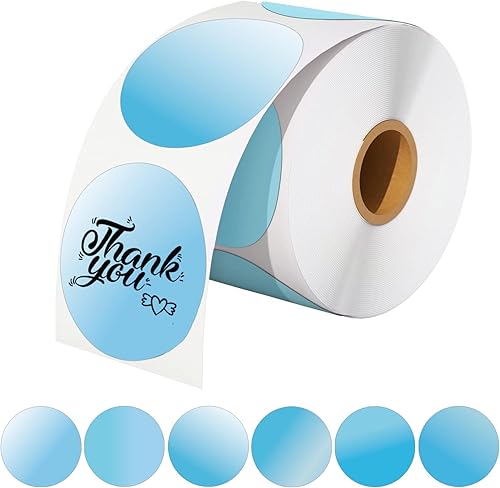 Etiquetas adhesivas térmicas, etiquetas térmicas directas circulares autoadhesivas de 2 pulgadas, etiquetas adhesivas multiusos para diseño de