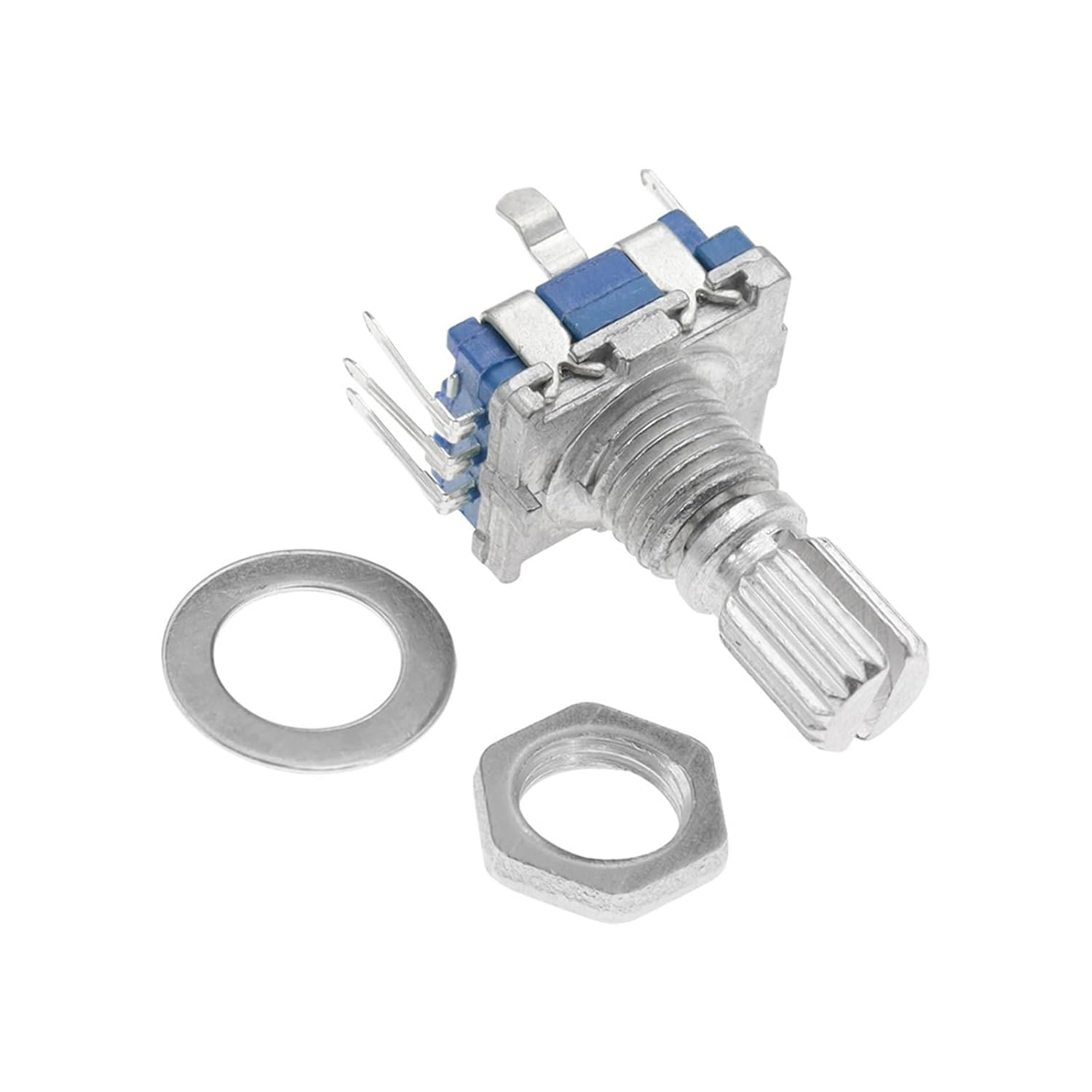 1PCS 360 Degree Rotary Encoder EC11 with Push Button 5Pin 20 Positions 20 Pulse Code Switch Handle 15/20MM Digital Potentiometer(G 15mm Plum Handle,5PCS)