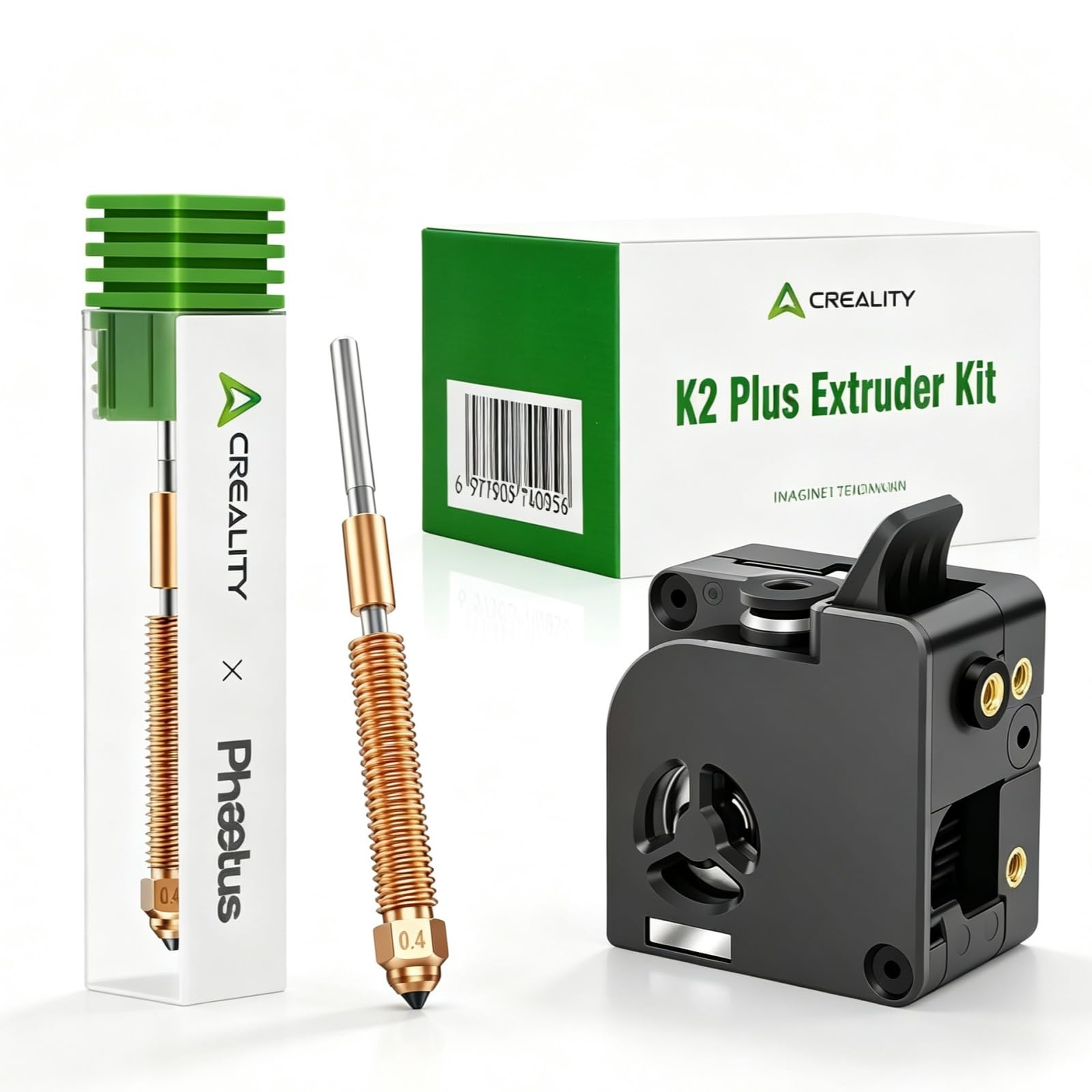 Creality K2/K2 Plus/Hi Buse en carbure de silicium 0.4 Kit d'extrudeur
