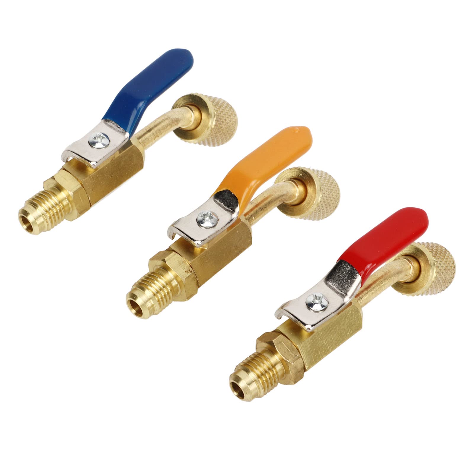 Vanne à bille coudée 1/4 SAE pour tuyaux de charge HVAC R410A R134A R22