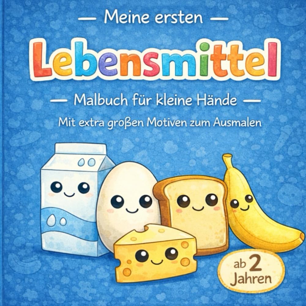 Meine ersten Lebensmittel: Malbuch für kleine Hände