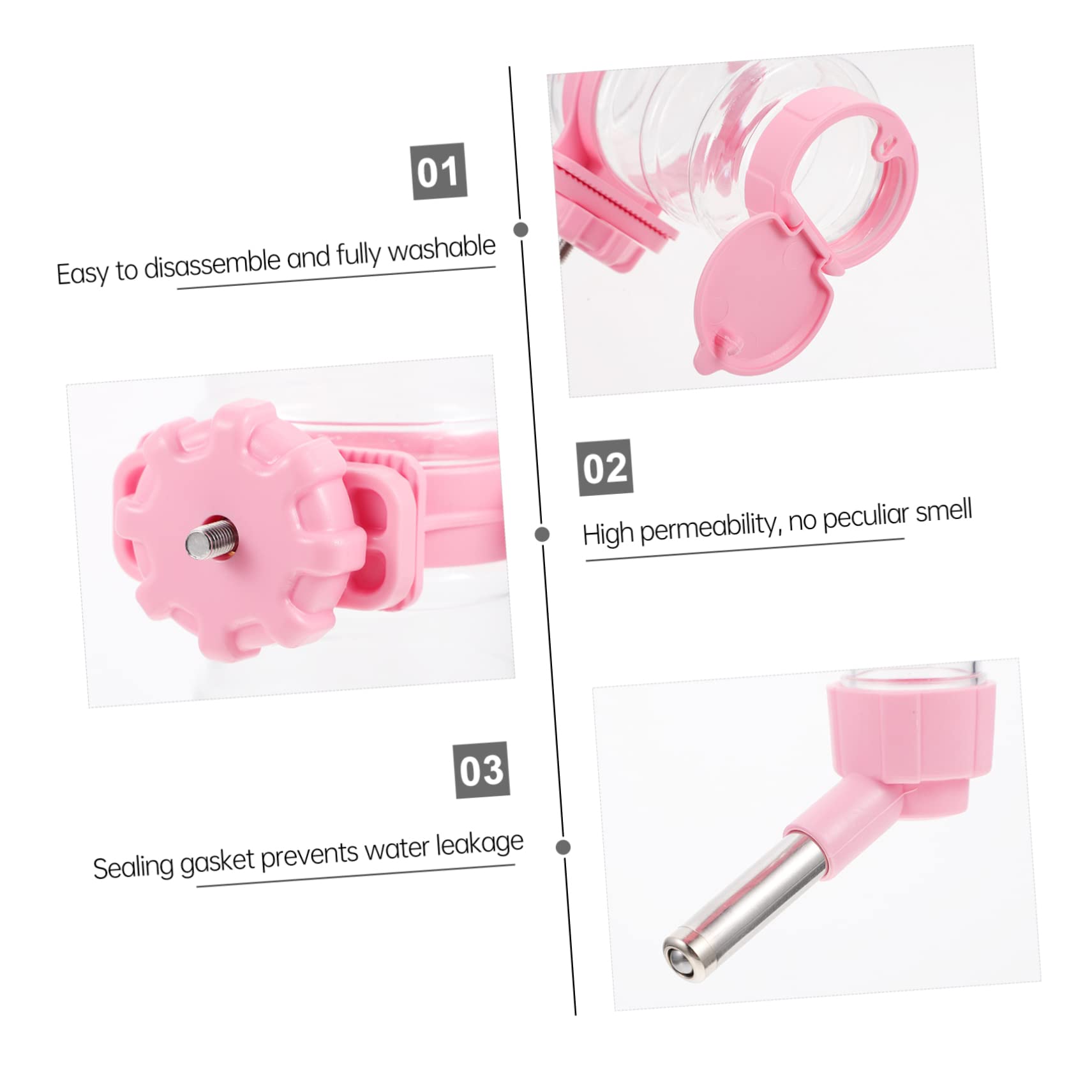 Sosoport 2pezzi Dispenser Automatico Per Animali Domestici Bevitore Da Cassa Per Gatti e Cani Capacità Elevata e Facile Installazione Accessorio Per Gabbia Per Animali Di Piccola e Media