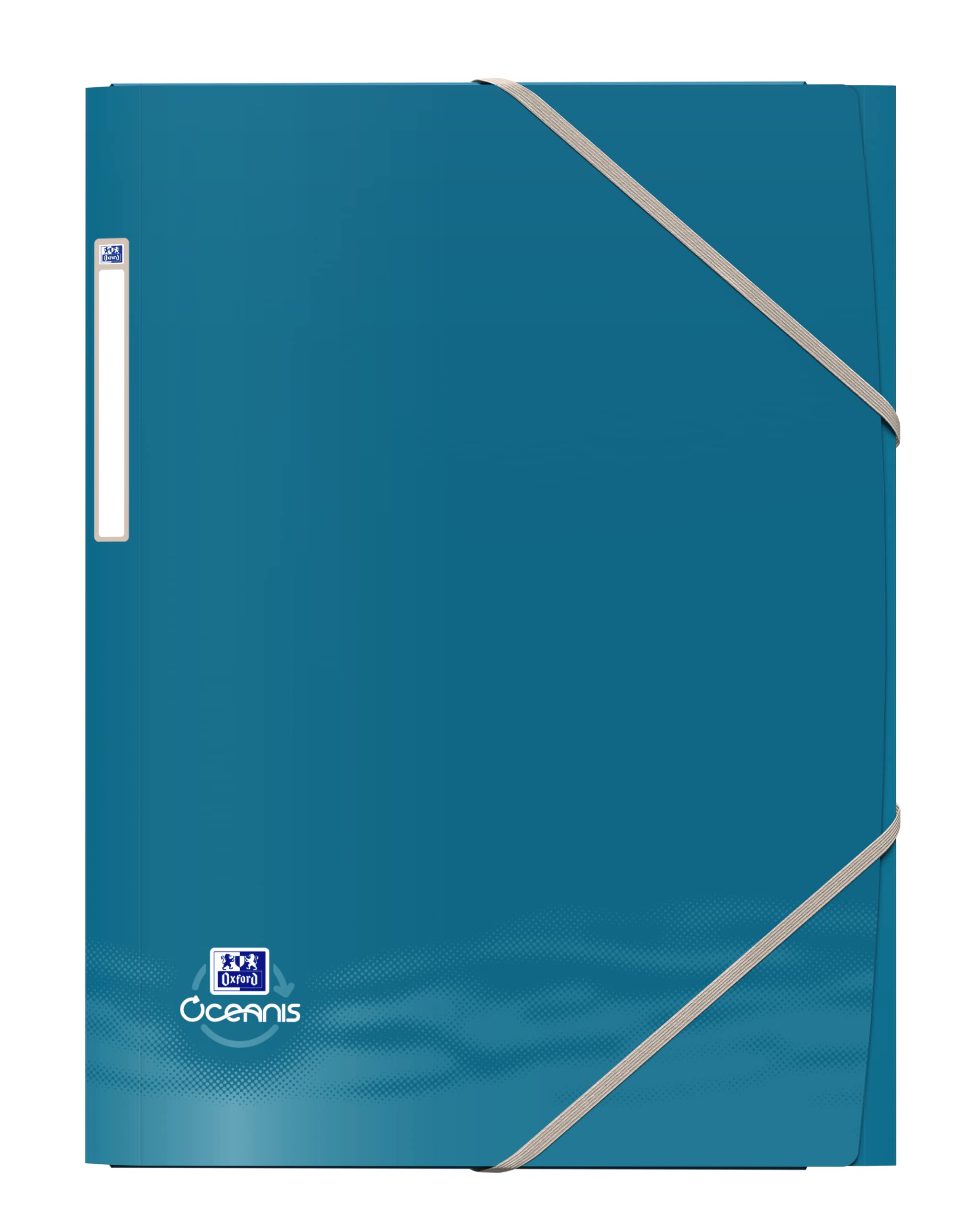OXFORD Oceanis A4 Plastic Wallet with 3 Flaps with Elastic Cover Recycled Opaque Colour Random