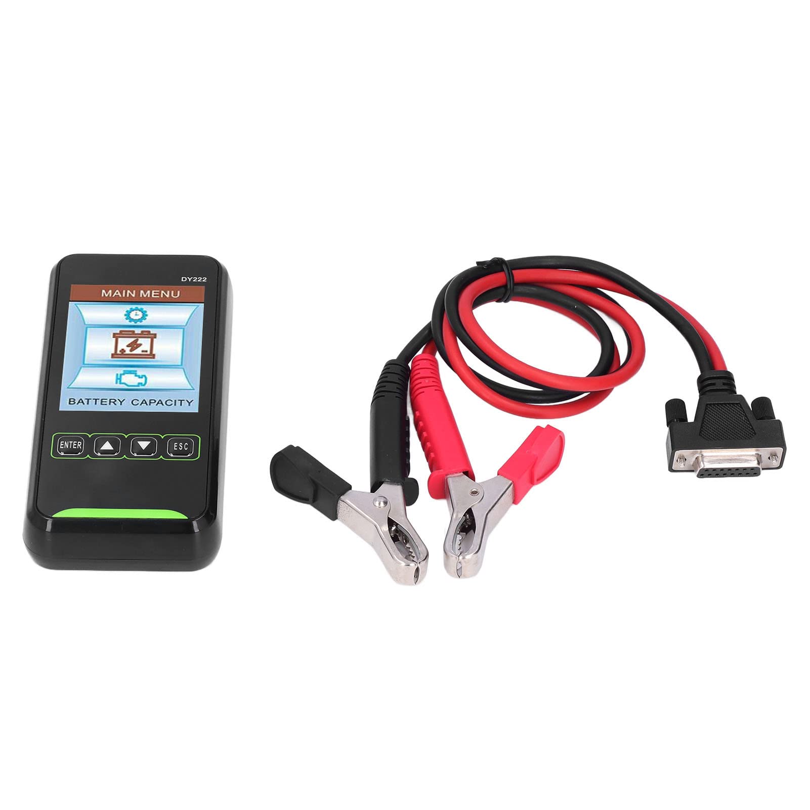 Dioche Test Automobile 24V, 3,2 Pouces, Testeur de Batterie de Voiture, écran LCD 12V 24V, Affichage Numérique, Analyseur Automobile élevé avec Fonctionnalités