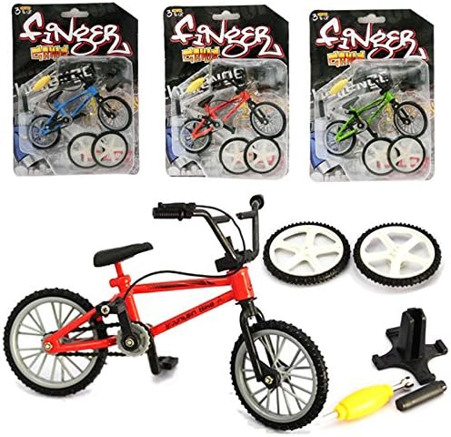 AumoToo Finger Bicycle, Miniature Metal Toys Extreme Sports Finger Mountain Bike Creative Games Kids Christmas Gift (Color Random)