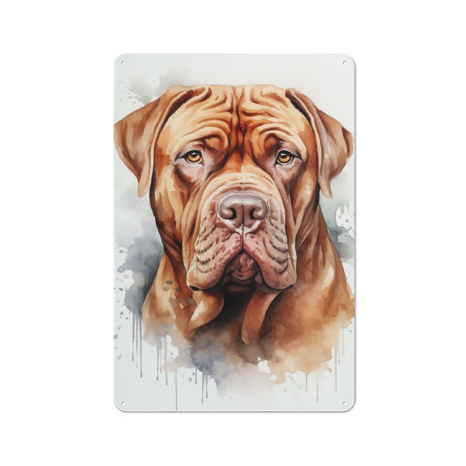 Junmoney Dogue De Bordeaux 30X20cm Retro Metal Sign With For Man Cave Or Games Room, Tin Sign Wall Decor For Games Rooms And Man Caves