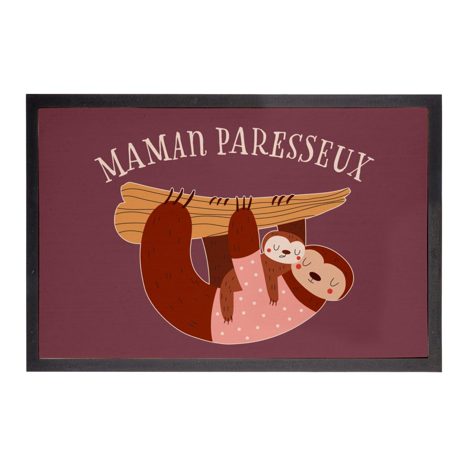 Paillasson rouge paresseux et bébé tapis déco pour un foyer chaleureux