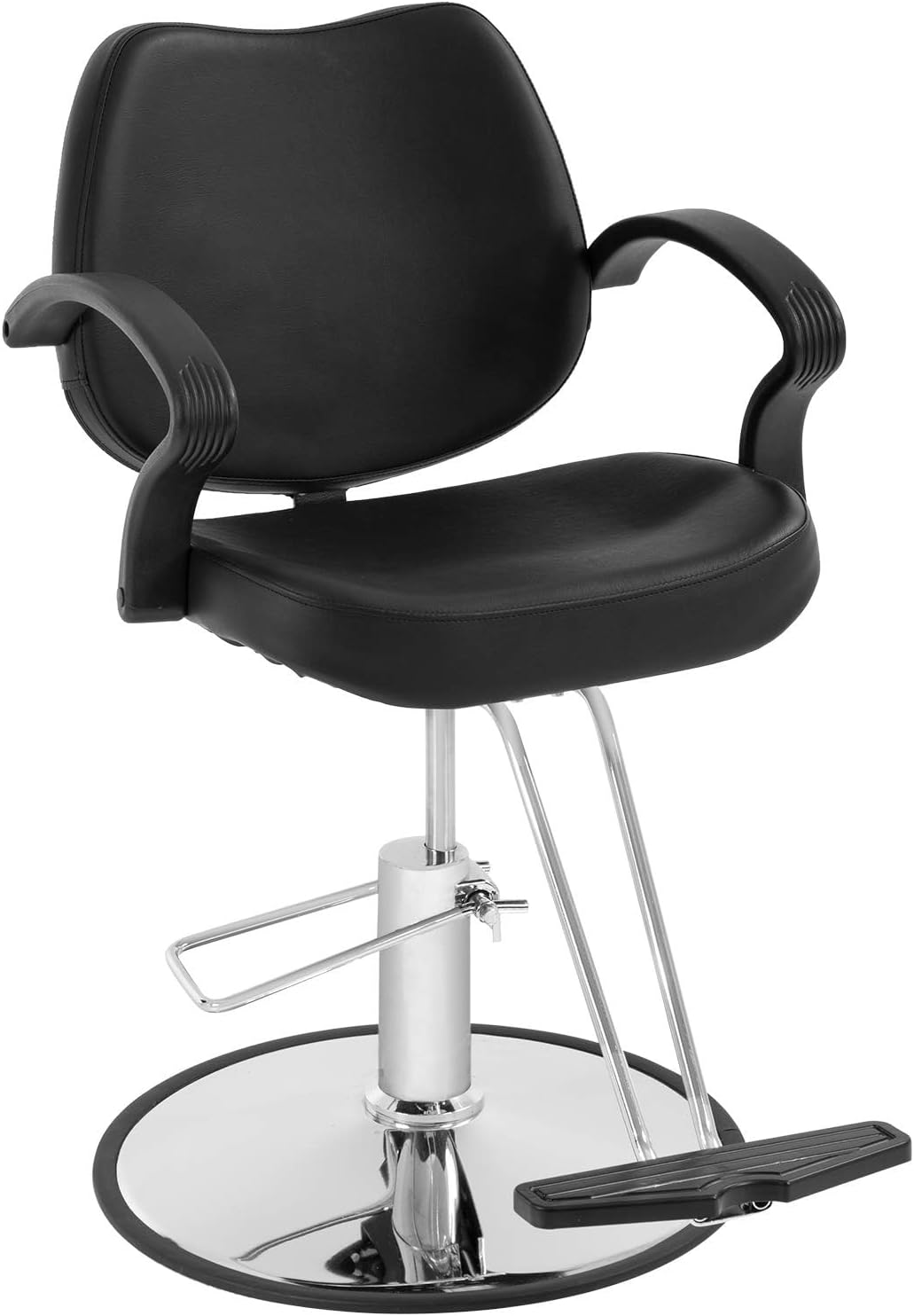 Salon Chair for Hair Stylist,Heavy Duty Hydraulic Pump Styling Chair,360 Degree Swivel,Beauty Shampooing Equipment for Salon Barber Shop，Black