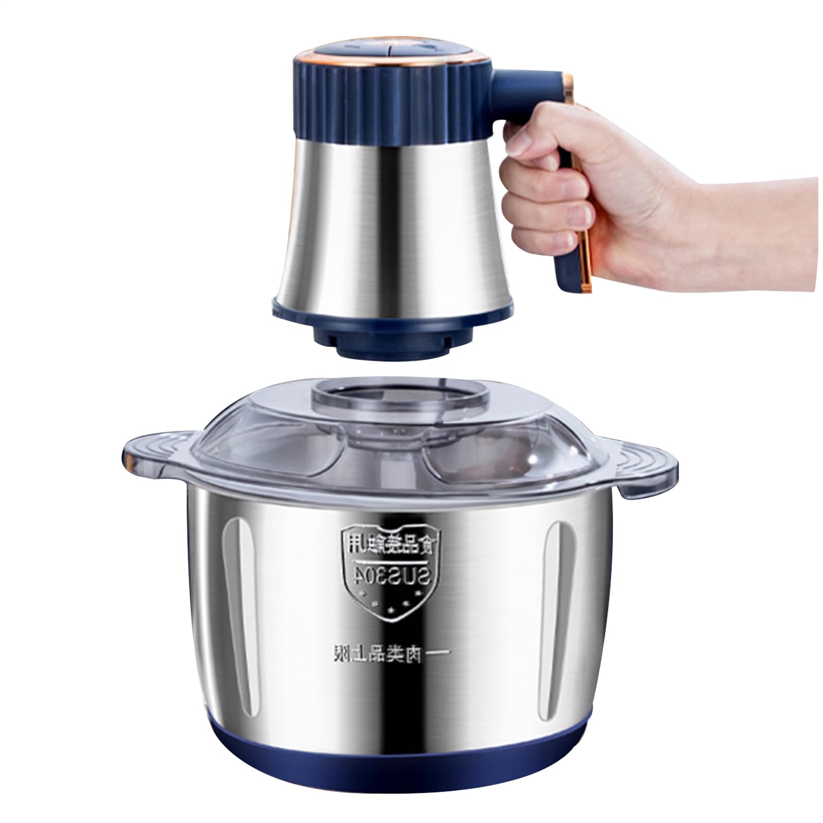 Multiusos 5L para Moler Granos Triturar Hielo Mantequillas de Frutos Secos y Picadora Eléctrica Para Cocina - Picador De en Acero Inoxidable - | Preparación de Comidas