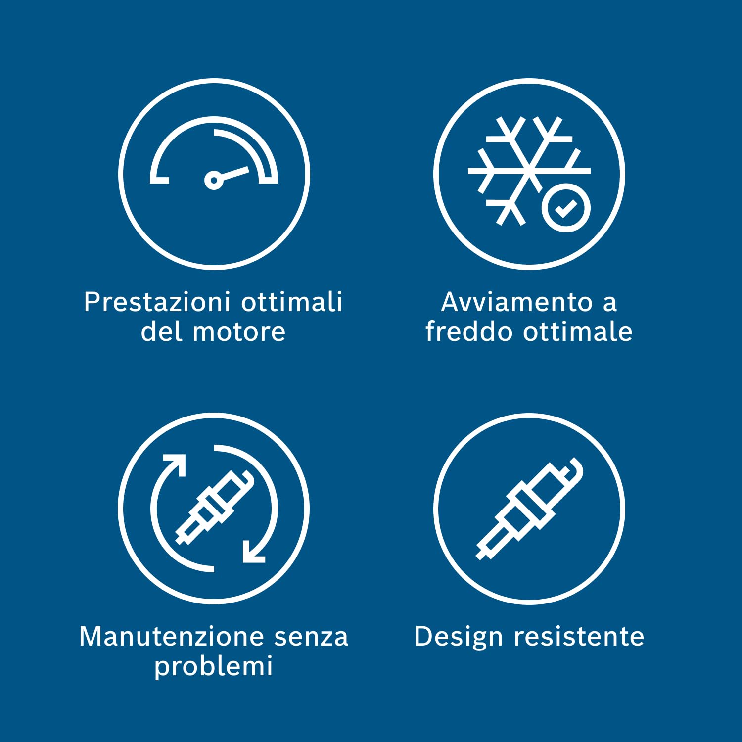 Bosch ZQR8SI302 (N41) Candele Di Accensione Bosch Iridium - Confezione Da 4 - Per un'Accensione del Motore Affidabile e Lunga Vita Utile - con un Design Resistente