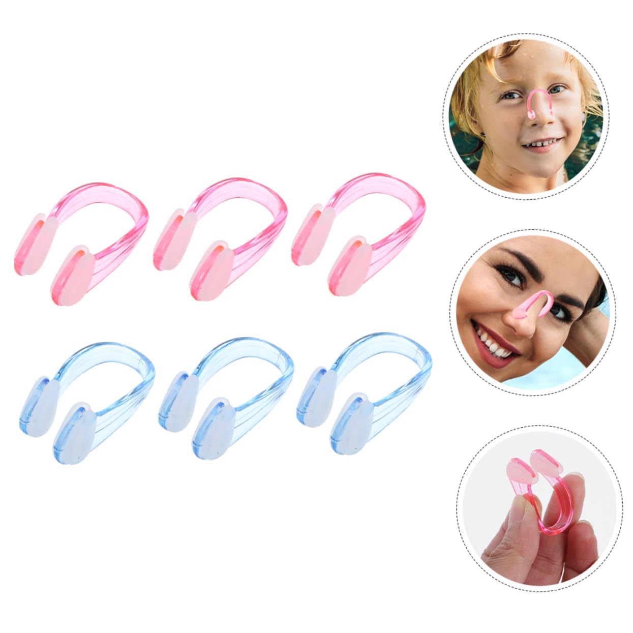 Kisangel Clip De Nariz De Natación Venda Brotes Niebla Paraca Ronquidos Piscina Pool Mackbook Lapto Clip De Nariz para Nadar para Adultos Pequeños Clips Portátiles Silicona