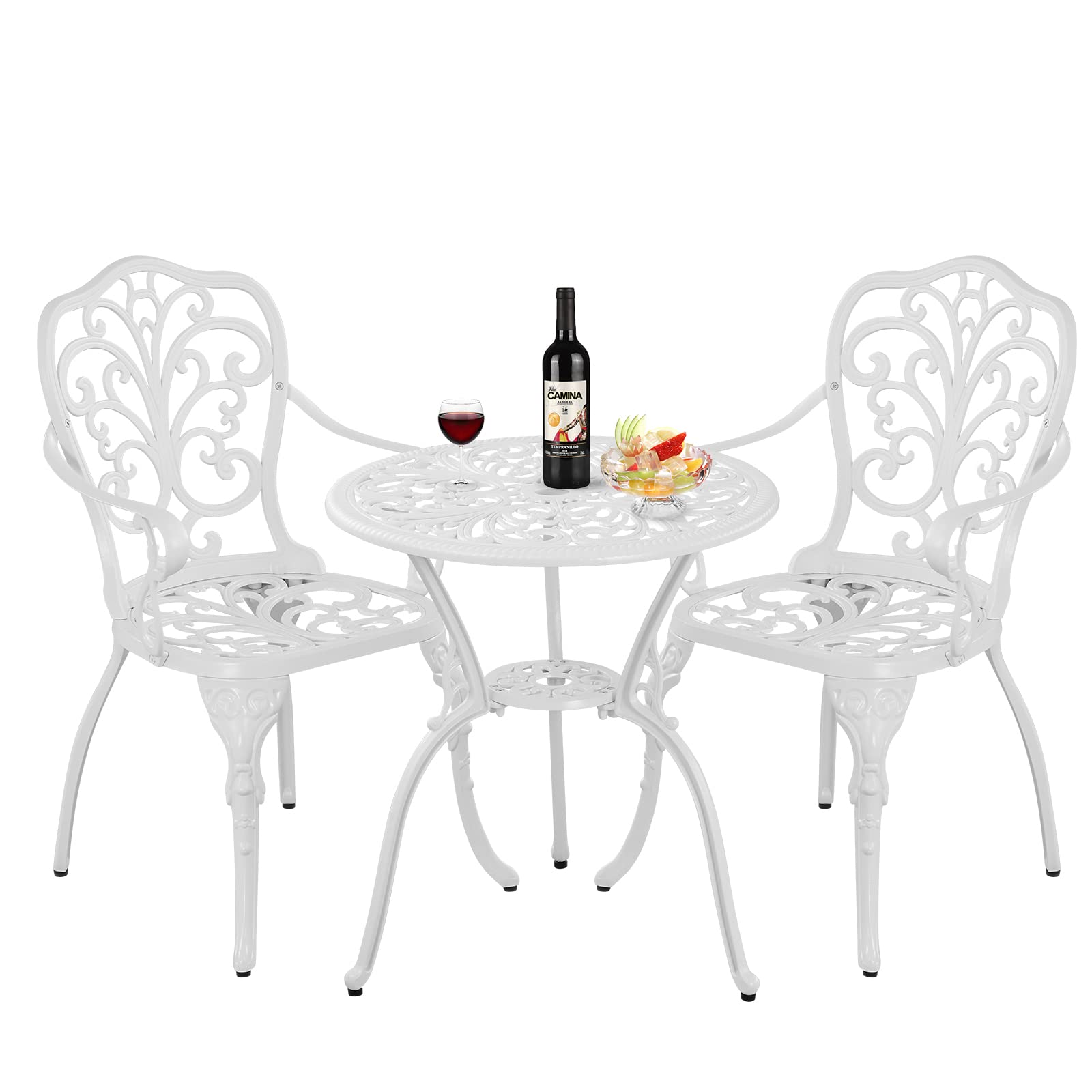 Withniture Patio Bistro Set with Butterfly Armchairs