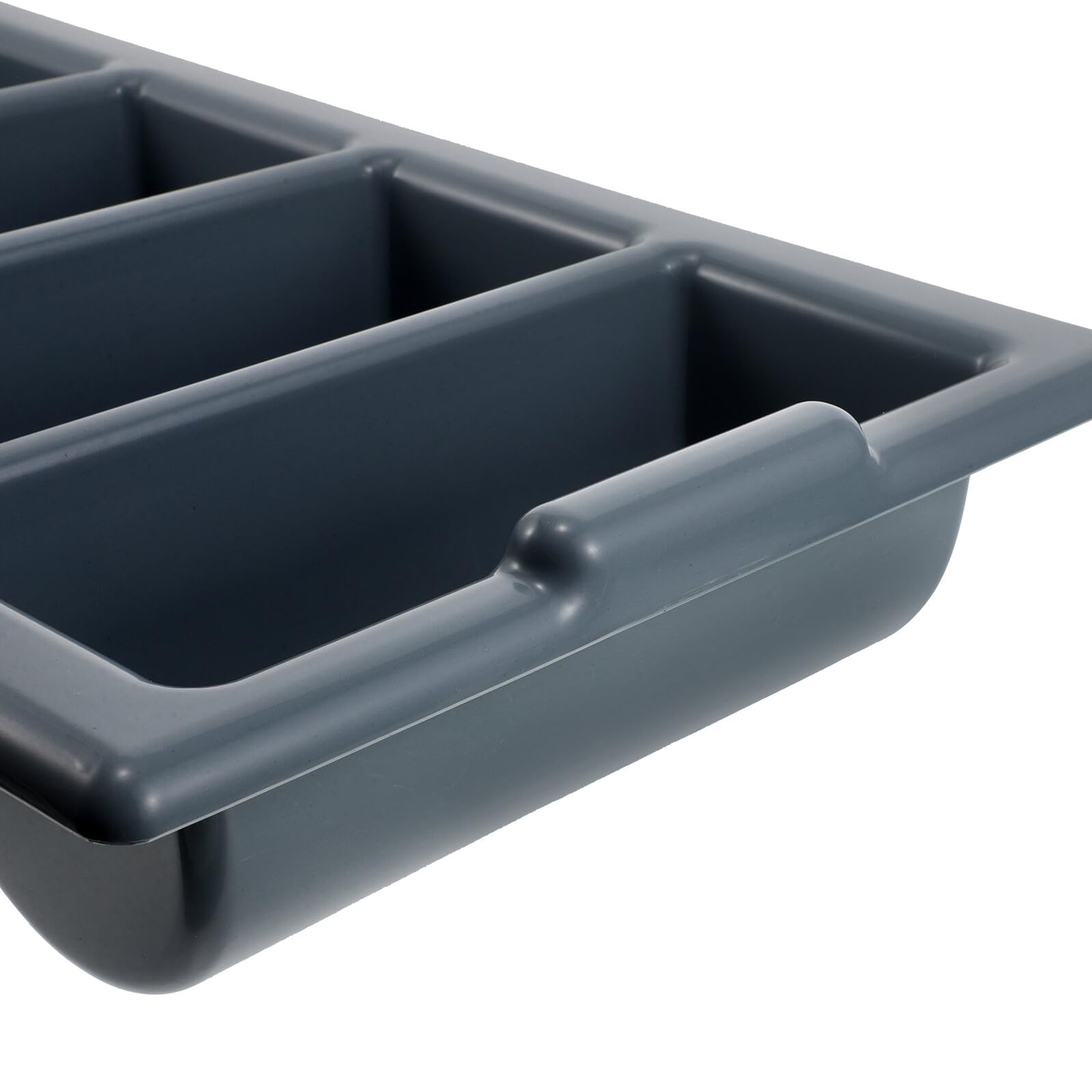 SHOWERORO Bandeja Organizadora para Cubiertos de Cocina 4 Compartimentos, Porta Utensilios de Plástico Apto para Alimentos, Adecuado para Buffet, Restaurantes y Uso Doméstico en Encimera