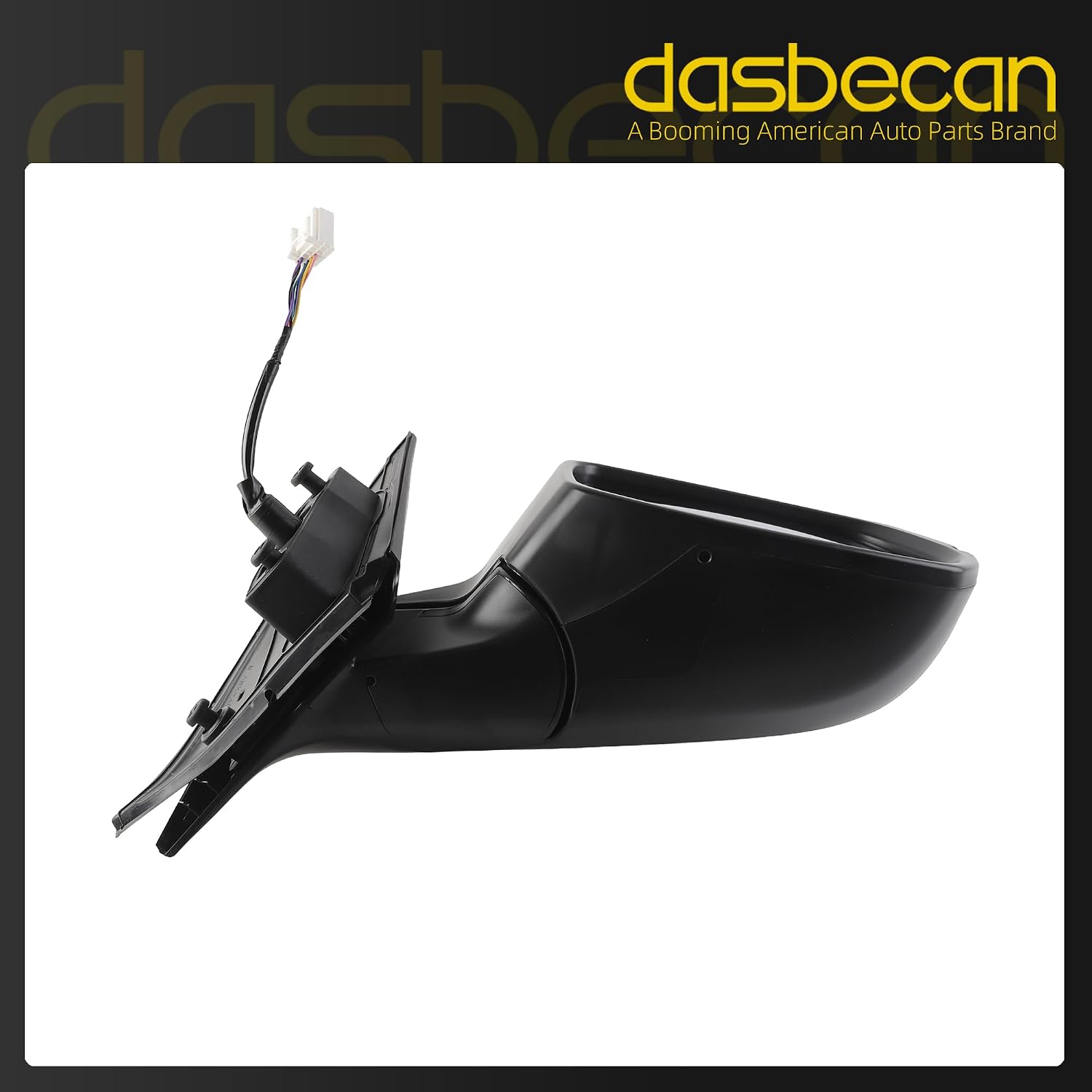 Dasbecan Right Passenger Side Mirror Compatible with 2017-2022 Honda HRV EX EXL with Power Heated Glass, Manual Folding, Turn Signal Replace# HO1321286 (6Pins) Platinum White Pearl