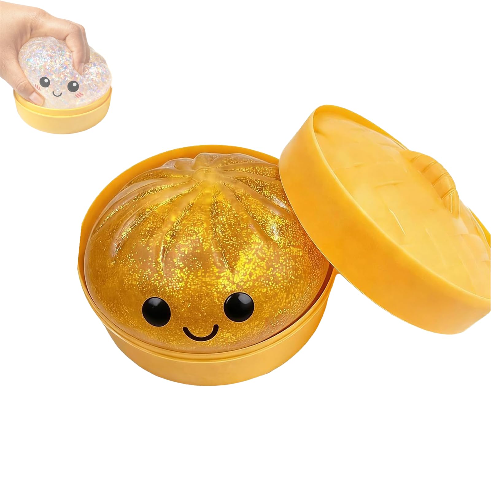Générique 2026 Dumpling Squishy Mystery Dumplings Squishy Jouet sensoriel Anti-Stress Jouet en pâte Souple à Presser pour Adultes et Enfants (#A)