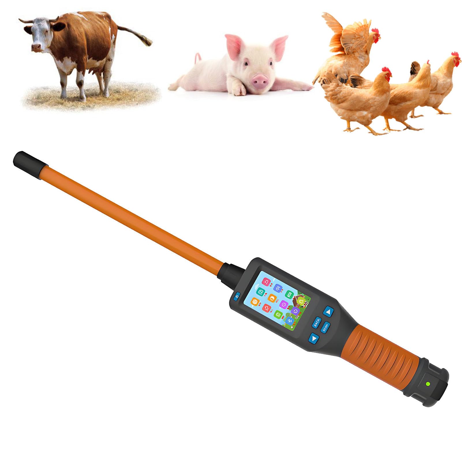 ExoticaBlend Pet Microchip Scanner, Handheld Cat Dog Ear Tag Identifier Animal Ear Tag Stick Scanner, Storage Up to 20000 Datas, 30S Auto Power Off, for Dog/Cat/Pig/Animal