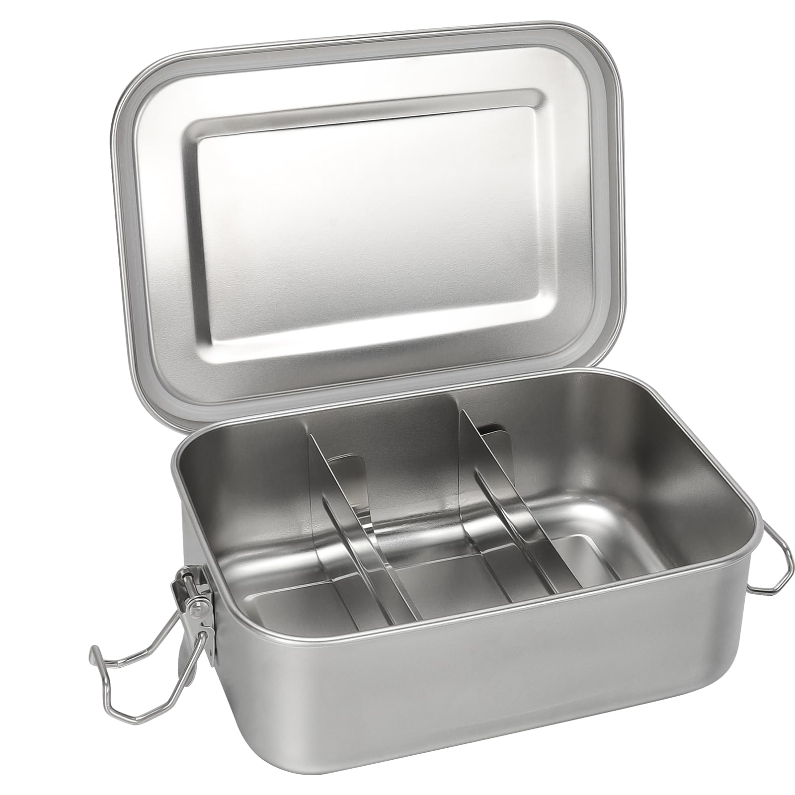 Contenitore per il pranzo in acciaio inox, 850 ml, impermeabile, con scomparti e guarnizioni per scuola, lavoro, picnic, sostenibile ed ecologico, senza BPA, per studenti, adulti