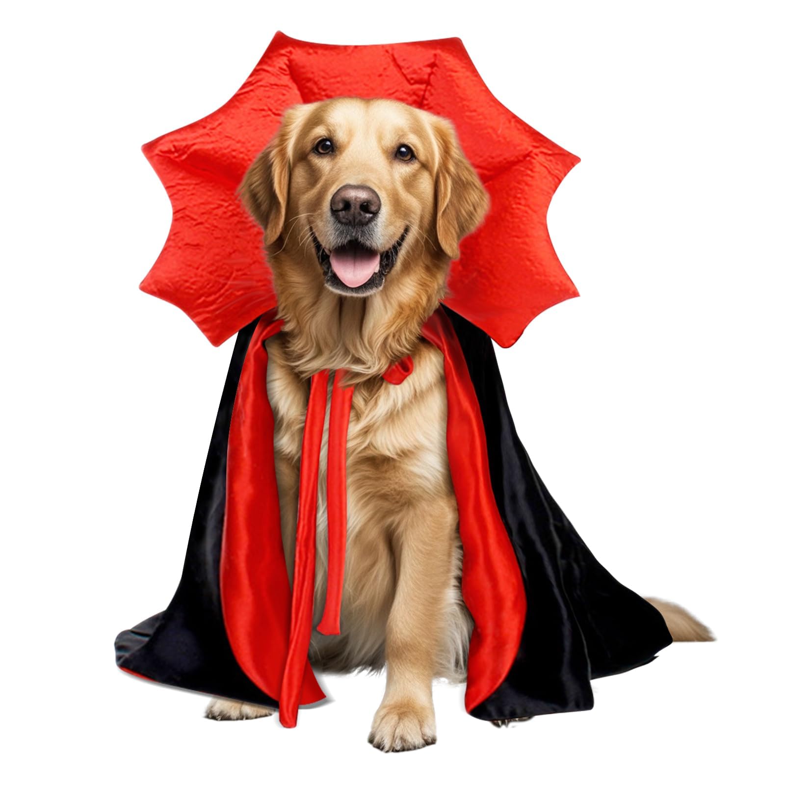 Golden Retriever Halloween Costume, Extra Large Dog Vampire Cape Cloak for Great Dane German Shepherd, Big Dog Halloween Costumes XL (Vampire)
