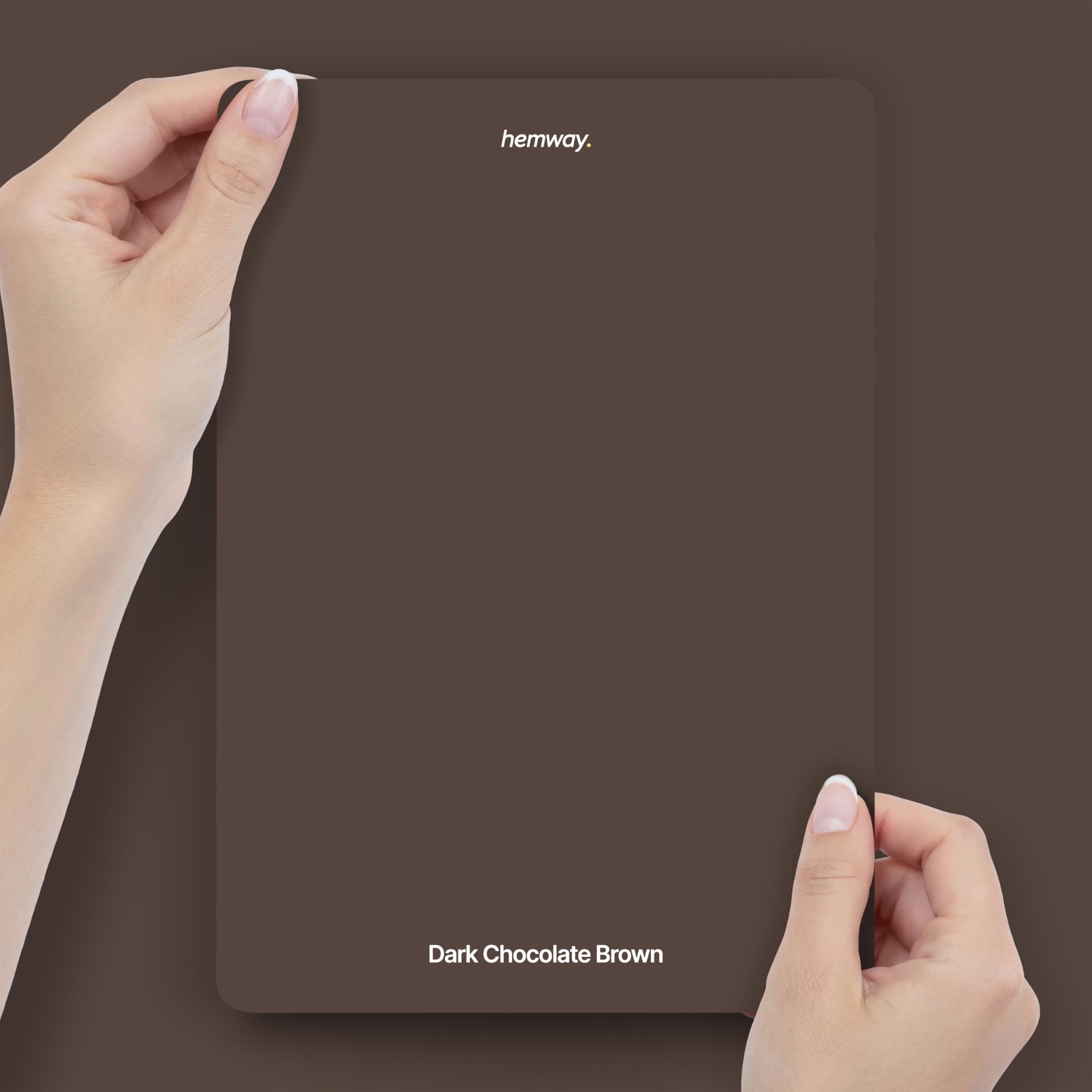 Hemway Dark Chocolate Brown Peel & Stick Sample Chalk Paint | A5 Accurate Colour Swatch, Mess-Free Alternative to Paint Tester Pots, Easy To Use, Eco-friendly, for Interior Furniture & Walls