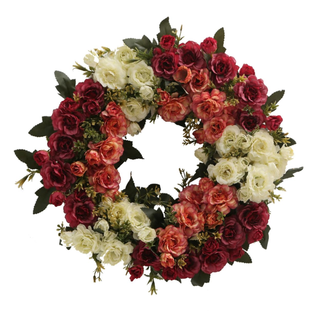 Guirnalda de Rosas de Imitación para Puerta y Pared, Estilo Europeo